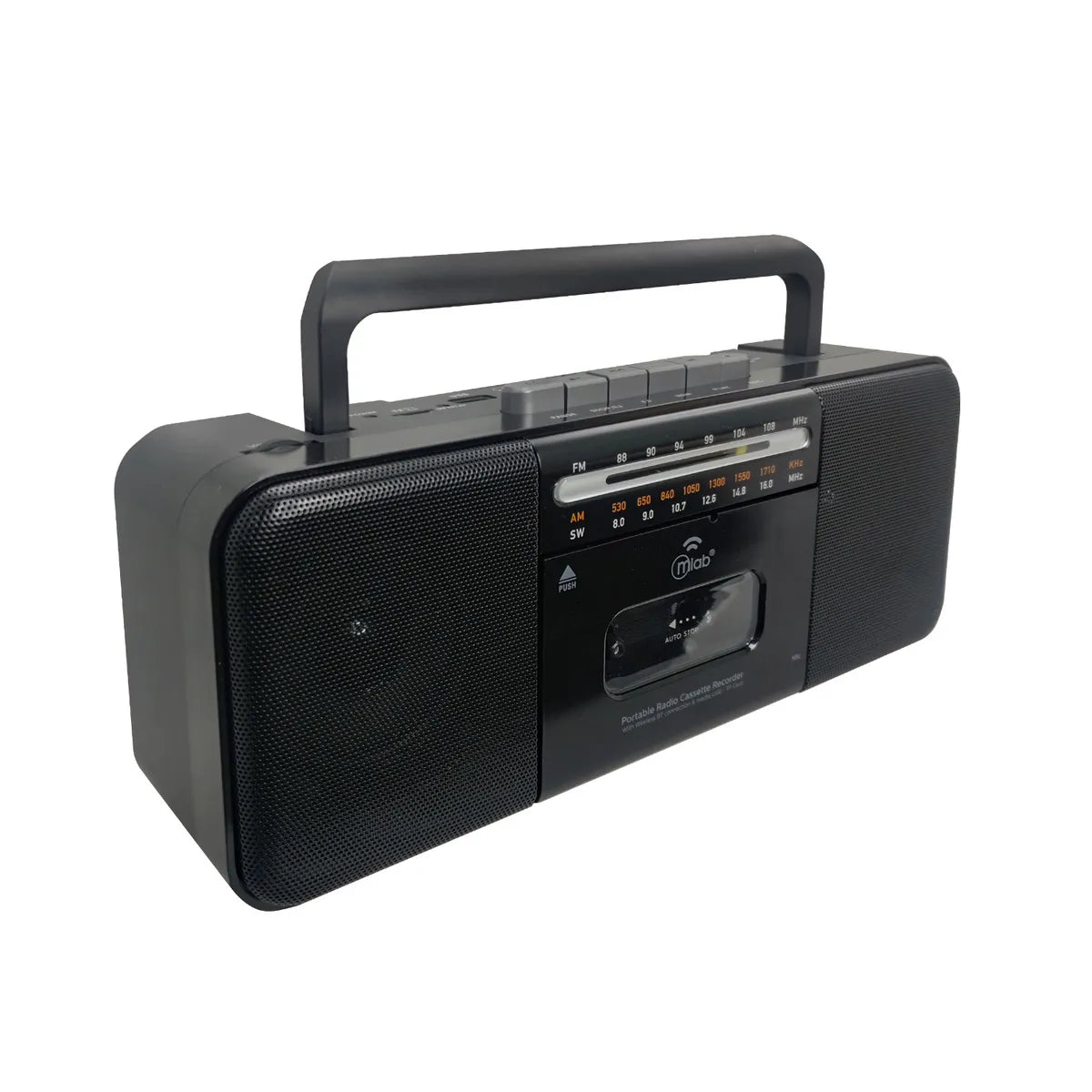 Radio Portátil Retro Cassette 1980’s 3 Bandas Bluetooth USB Recargable MLAB CF-28