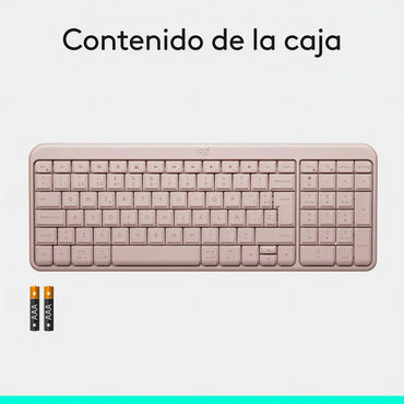 Teclado Inalámbrico Bluetooth Logitech K250 Rosado