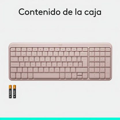 Teclado Inalámbrico Bluetooth Logitech K250 Rosado
