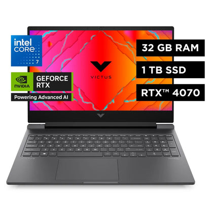 Notebook Gamer HP Victus 16-R1016LA Reacondicionado | Intel Core i7-14650HX | 32GB RAM | 1TB SSD | RTX 4070 | 16,1" FHD 144Hz