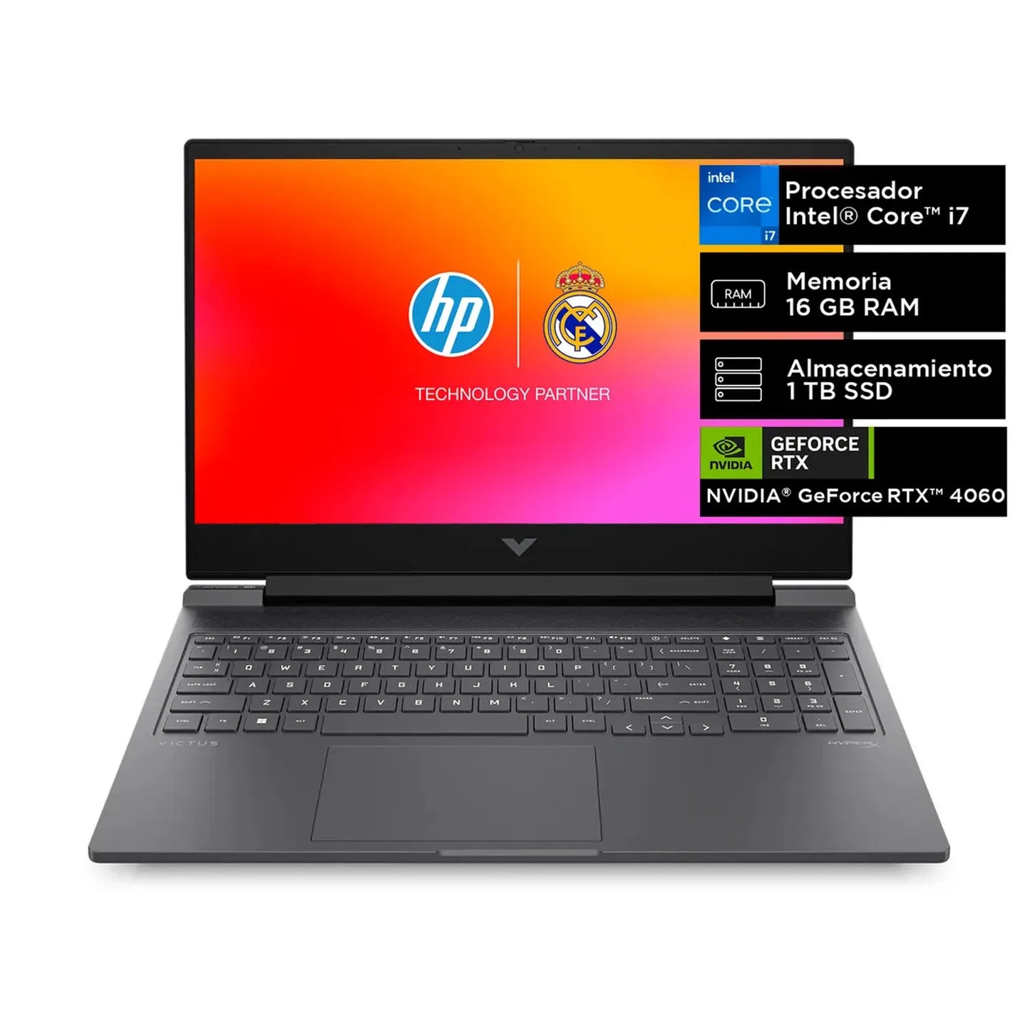 Notebook Gamer HP Victus 16-R1015LA Reacondicionado | Intel Core i7 | 16GB RAM | 1TB SSD | RTX 4060 8GB | Windows 11 Home
